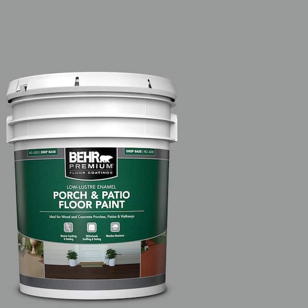 BEHR PREMIUM 5 gal. #MS-82 Cobblestone Grey Low-Lustre Enamel Interior/Exterior Porch and Patio Floor Paint
