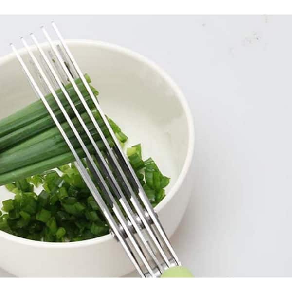 Stainless Steel Herb Scissors Stripper Set with 5-Blades Herb Scissors, Herb Stripping Tool, Safe Cover, Cleaning Comb