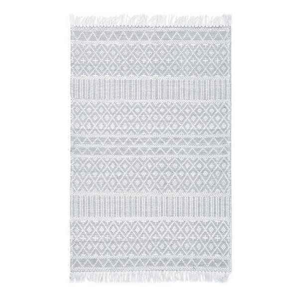 Liza Contemporary Light Gray 6 ft. x 9 ft. Handmade Area Rug