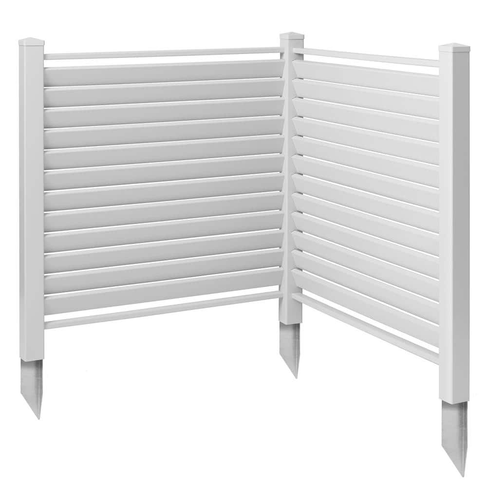 Casafield 48" x 48" White Vinyl Louvered Privacy Screen