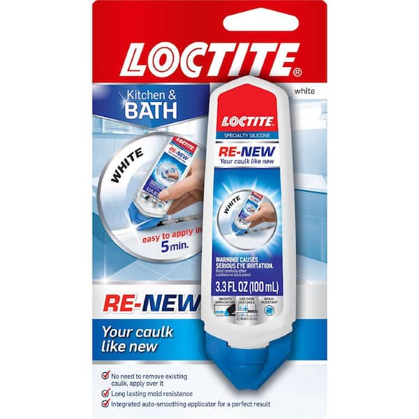 Loctite Renew 3.3 fl. oz. White Kitchen and Bath Silicone Caulk (8-Pack)