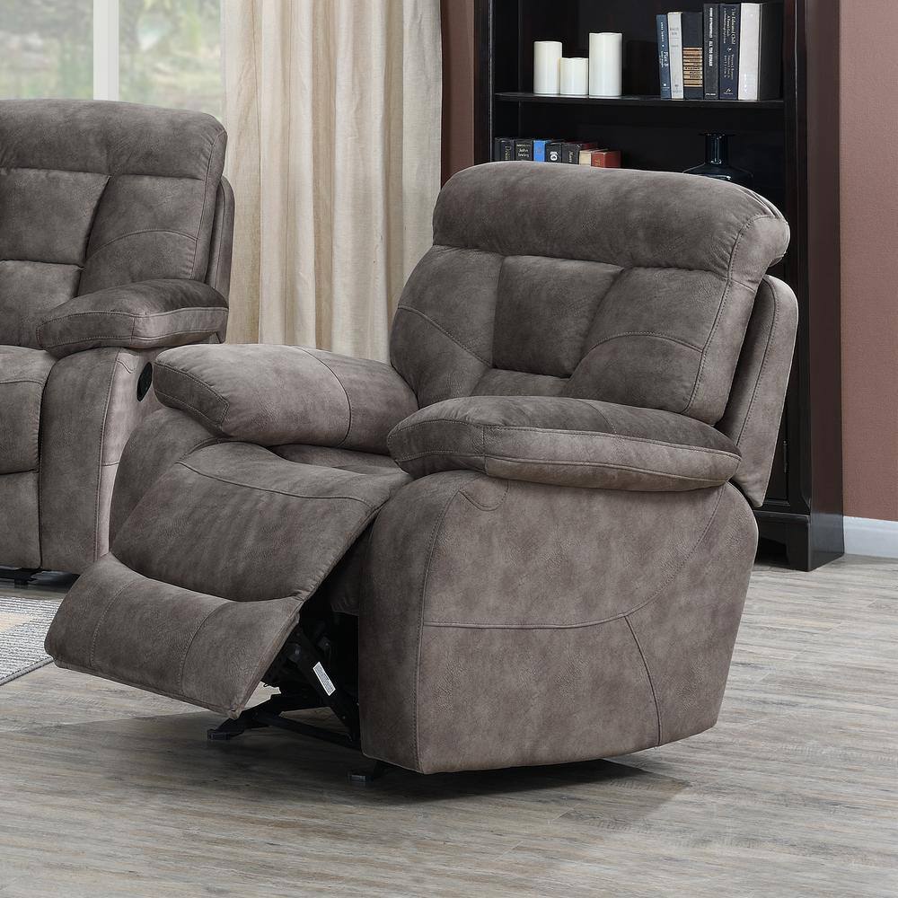 Contemporary Mushroom 40'' Glider Recliner with Memory Foam