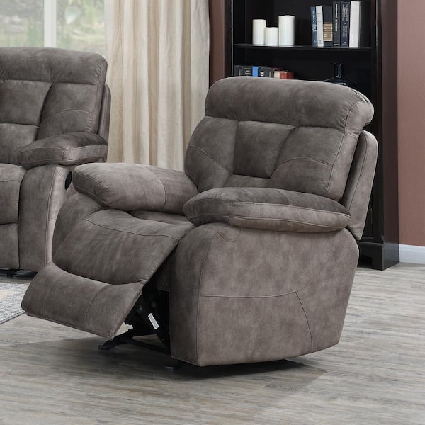 Thomasville felix grey fabric online swivel glider recliner chair