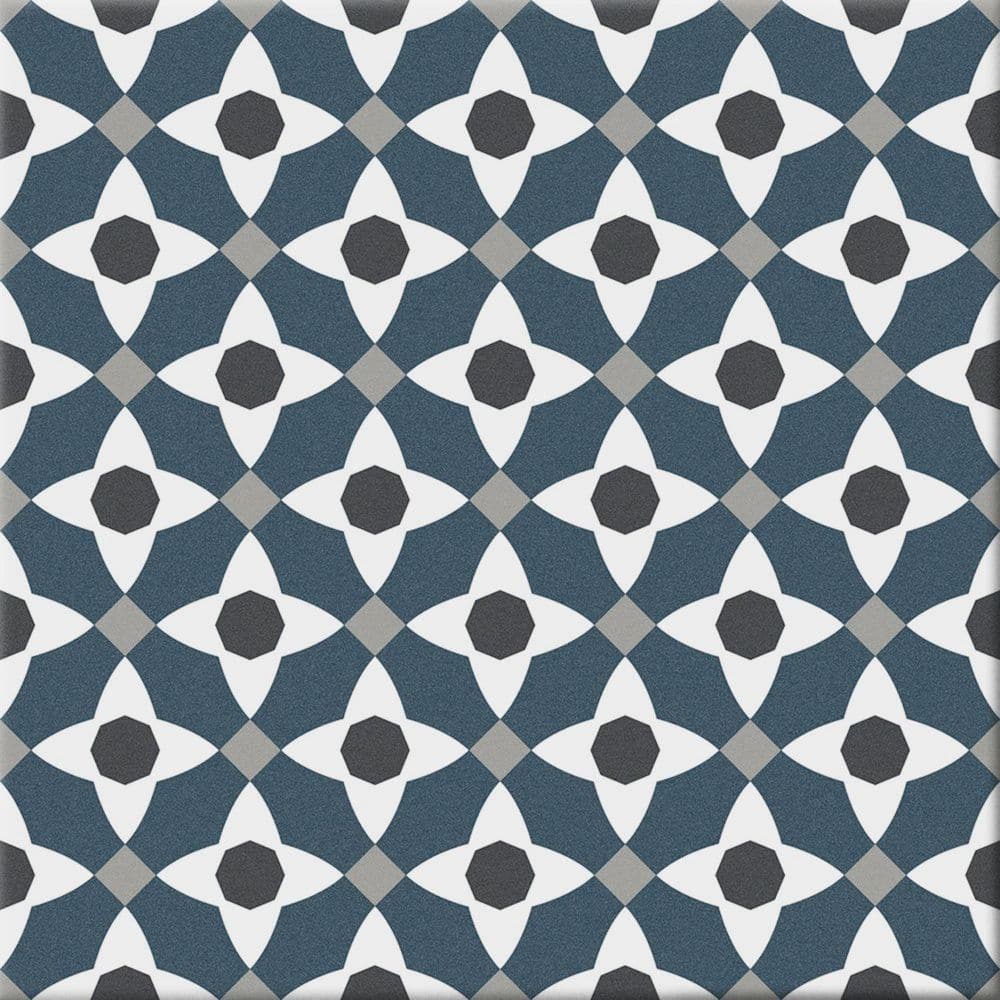 Monbleu Meille 8 in. x 8 in. Patterned Look Matte Porcelain Floor and Wall 