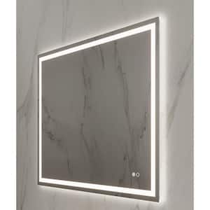 Kaila 40 in. W x 32 in. H Rectangular Frameless Wall Mounted Bathroom Vanity Mirror with Variant LED 3000K-4000K-6000K