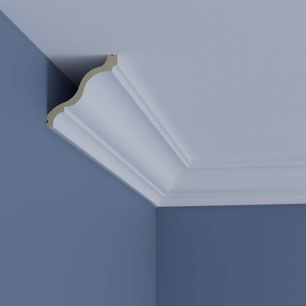 Azriel 96 in. Unfinished Polyurethane Crown Moulding