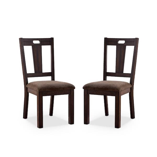 Furniture of America Hawthorne Walnut and Ash Brown Side Chairs (Set of 2)