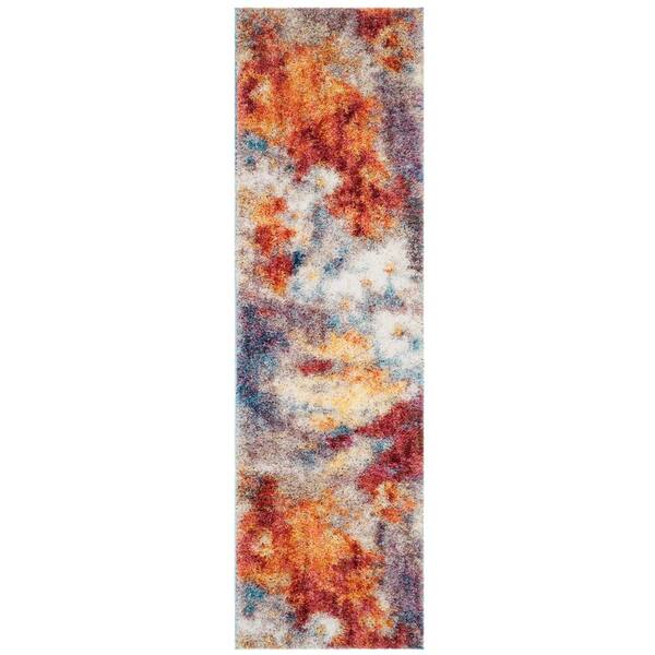 SAFAVIEH Gypsy Rust/Ivory 2 ft. x 8 ft. Solid Runner Rug