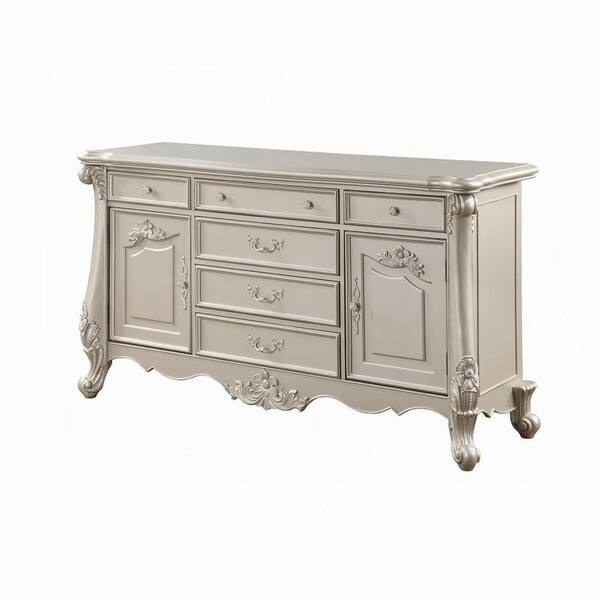 Benjara Champagne Gold 6-Drawers 71 in. Dresser Without Mirror BM324395
