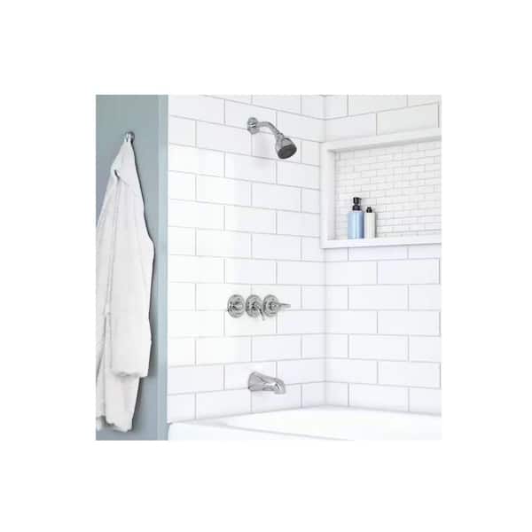 Aragon 3 Handle 1-Spray Tub and Shower Faucet 1.8 GPM in Chrome (Valve Included)