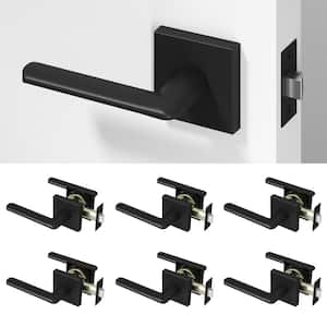 Okun Halo Metal Matte Black Passage Hall/Closet Flat Door Handle