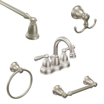 Banbury Bathroom Collection in Brushed Nickel – Bath – The Home Depot