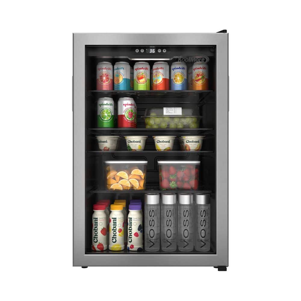 20 in. 4.5 cu. ft. Beverage Mini Refrigerator with 120-Can Capacity in Stainless Steel Trim