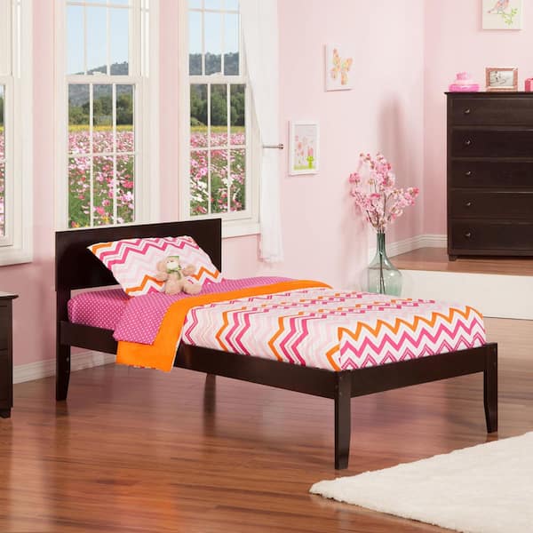 AFI Orlando Espresso Twin XL Platform Bed with Open Foot Board