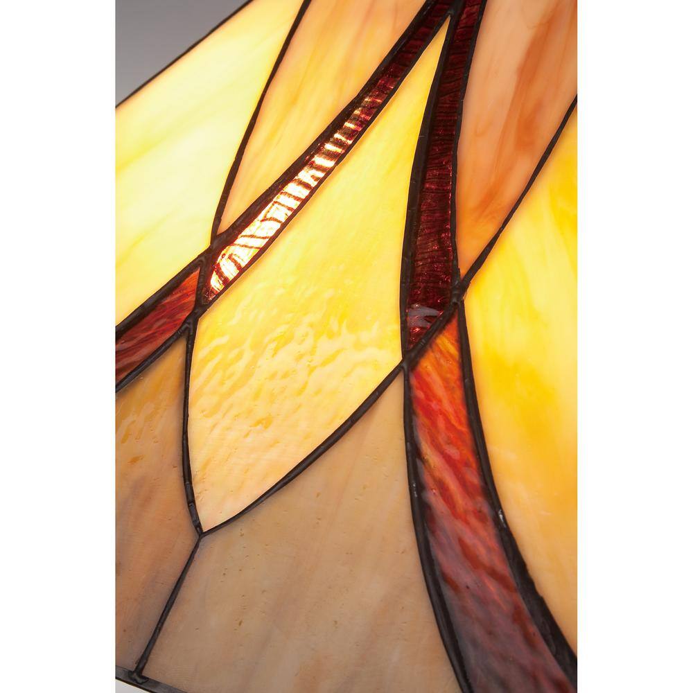 Asheville Bronze 60" Floor Lamp with Tiffany Glass Shade
