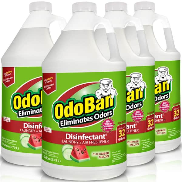 1 Gal. Cucumber Melon Disinfectant, Laundry and Air Freshener, Mold & Mildew Control, Multi-Purpose Concentrate (4-Pack)