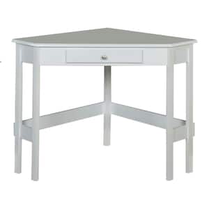 SignatureHome 28 in. W White Finish Material wood Hastings Corner Writing/Laptop Desk Dimensions: 28"W x 28"L x 30"H