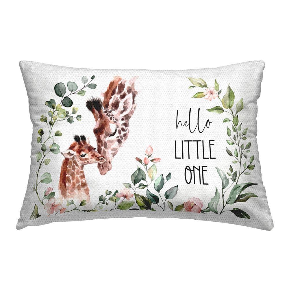 Hello Little 1-Phrase Green Rectangular Outdoor Throw Pillow price history on PriceWatchPro