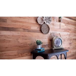 0.285 in. x 3 in. x 48 in. Wormy Chestnut Hardwood Boards Square Cut 10 sq. ft. Accent Wall Kit