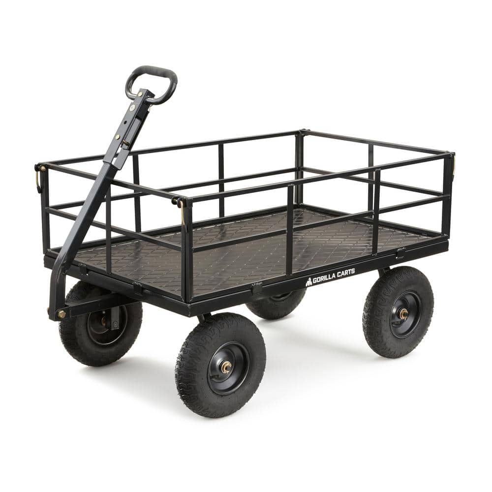 Gorilla Carts Steel Garden Cart with Removable Sides