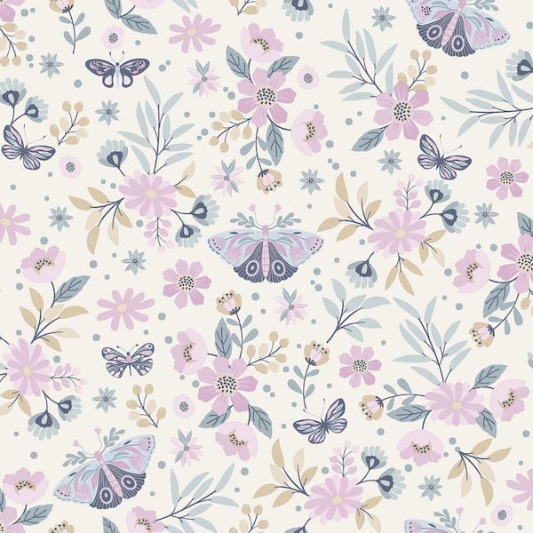 Chesapeake Multi-Colored Zev Butterfly Matte Paper Non-Pasted Wallpaper Roll