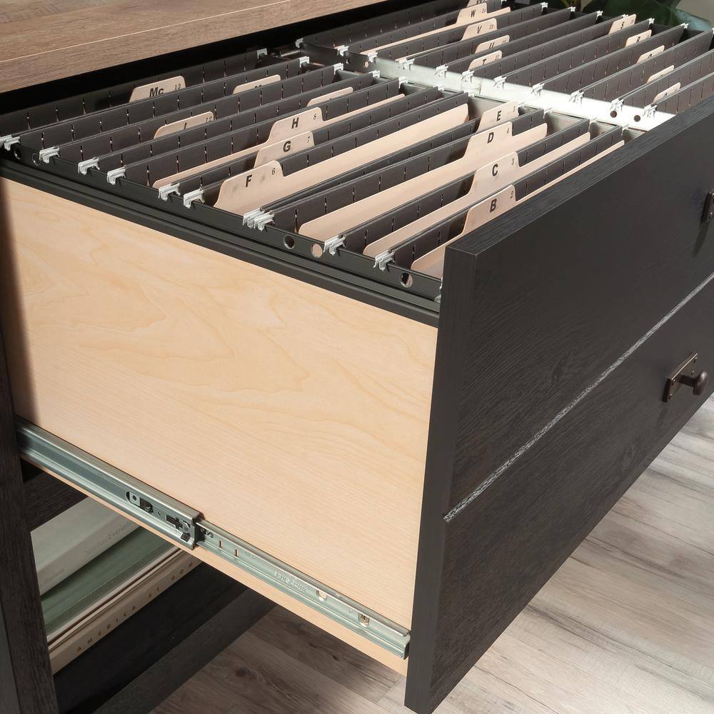 Raven Oak 1-Drawer Lateral File Cabinet with Shelf