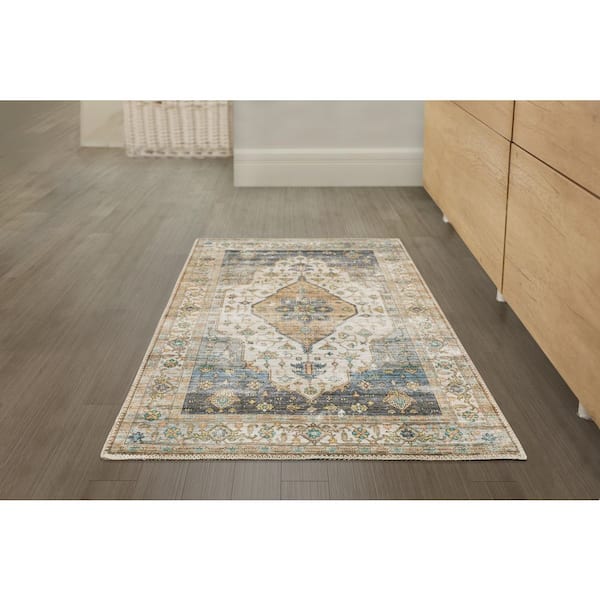 Harmony Denim Doormat 2 ft. x 3 ft. Indoor Machine Washable Scatter Rug