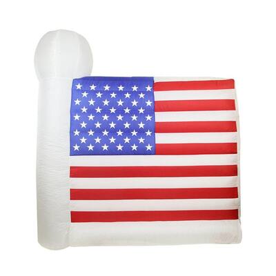 6 ft. Inflatable Lighted Fourth of July American Flag Yard Art Decoration