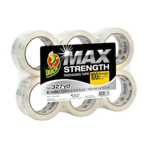 MAX Strength 1.88 in. x 54.6 yd. Packaging Tape (6-Pack)