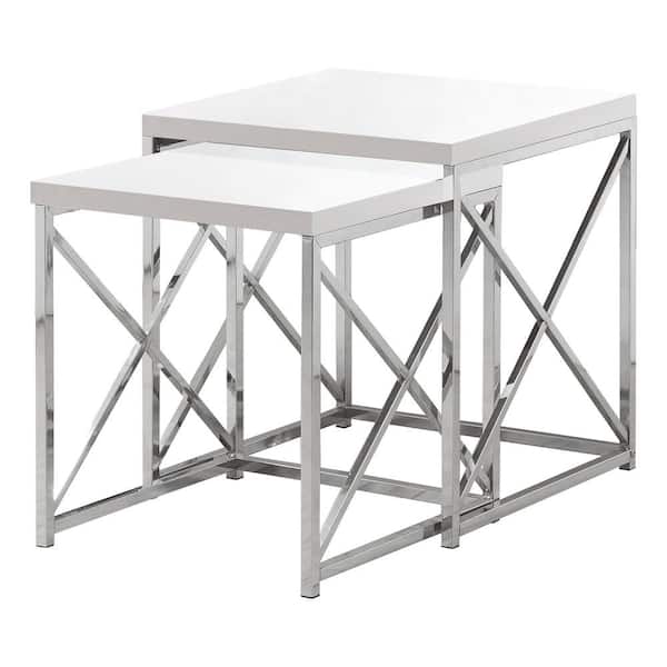 White Nesting Table (2Piece) HD3025 The Home Depot