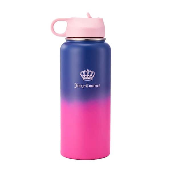 Juicy Go Girl 32 oz. Pink/Navy Blue Stainless Steel with Pop Up Straw Travel Mug