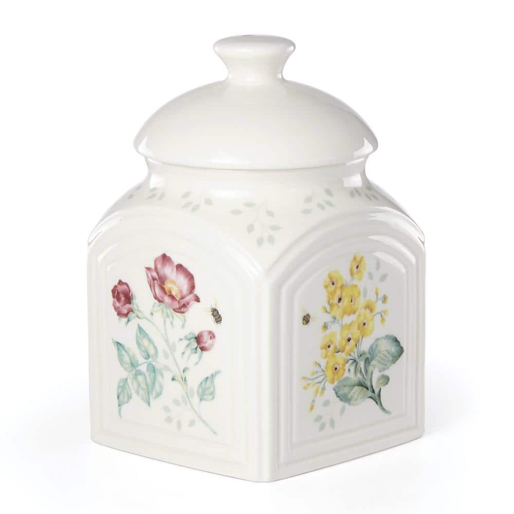 Butterfly Meadow White Ceramic Kitchen Canister Set