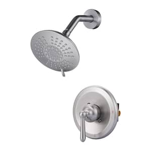 Single Handle 5-Spray Shower Faucet 1.8 GPM with Pressure Balance in. Brushed Nickel