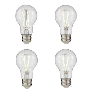 60-Watt Equivalent A19 Dimmable Edison LED Light Bulb True White (4-Pack)