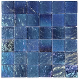 Ivy Hill Tile Jayla Lake 4 in. x 0.24 in. Polished Glass Wall Mosaic ...