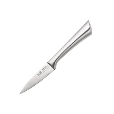 Fiskars Hard Edge 4.57 in. Stainless Steel Partial Tang Serrated Edge Small Chef's  Knife Polypropylene Handle, Single 1051749 - The Home Depot