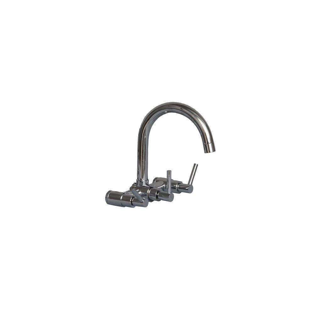 Polished Nickel Wall Mounted Tub Faucet with Handshower