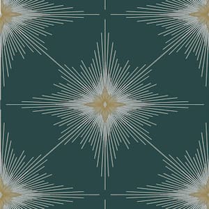 57.5 sq. ft. Deep Sea North Star Unpasted Nonwoven Paper Wallpaper Roll
