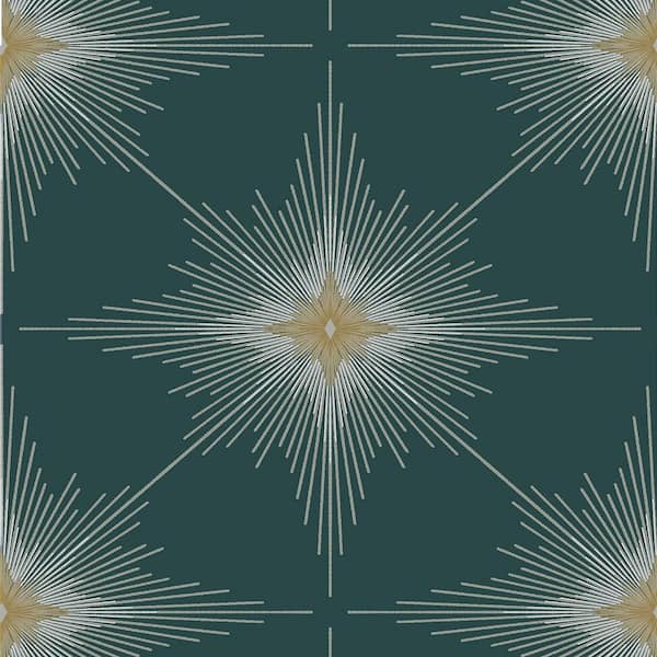 Seabrook Designs 57.5 sq. ft. Deep Sea North Star Unpasted Nonwoven Paper Wallpaper Roll