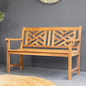 4 ft. Maine Natural Teak Wood Outdoor Bench