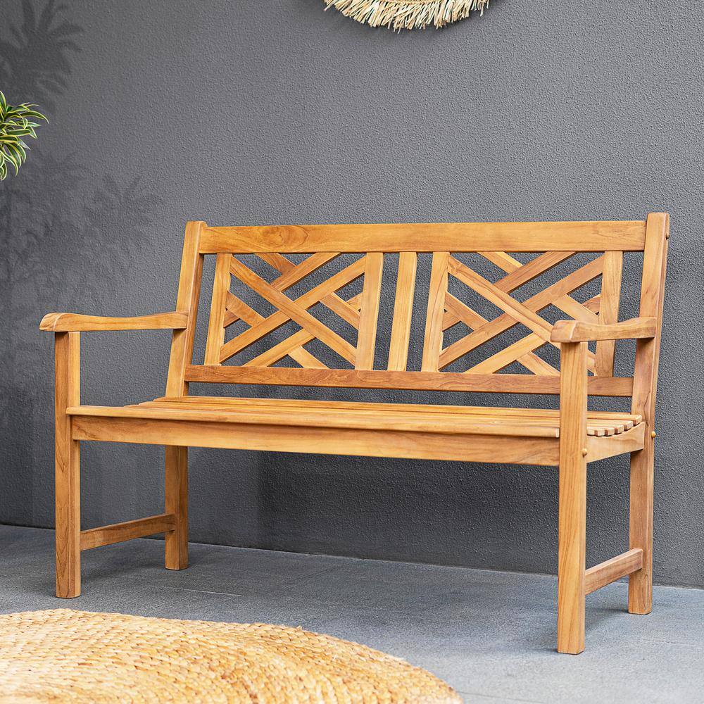 4 ft. Maine Natural Teak Wood Outdoor Bench price history on PriceWatchPro