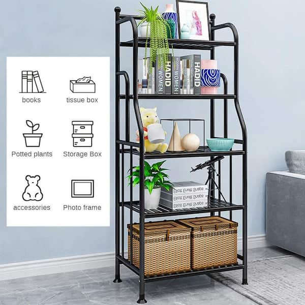 Floor-standing Storage Shelf, 4/5-layer Metal Storage Rack, Adjustable  Height Balcony Flower Pot, Potted Plant Storage And Organizer Rack,  Sundries Storage Rack For Bedroom, Living Room, Bathroom, Study, Home  Organization - Temu