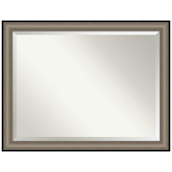 Amanti Art Imperial Pewter Black 45 in. H x 35 in. W Framed Wall Mirror