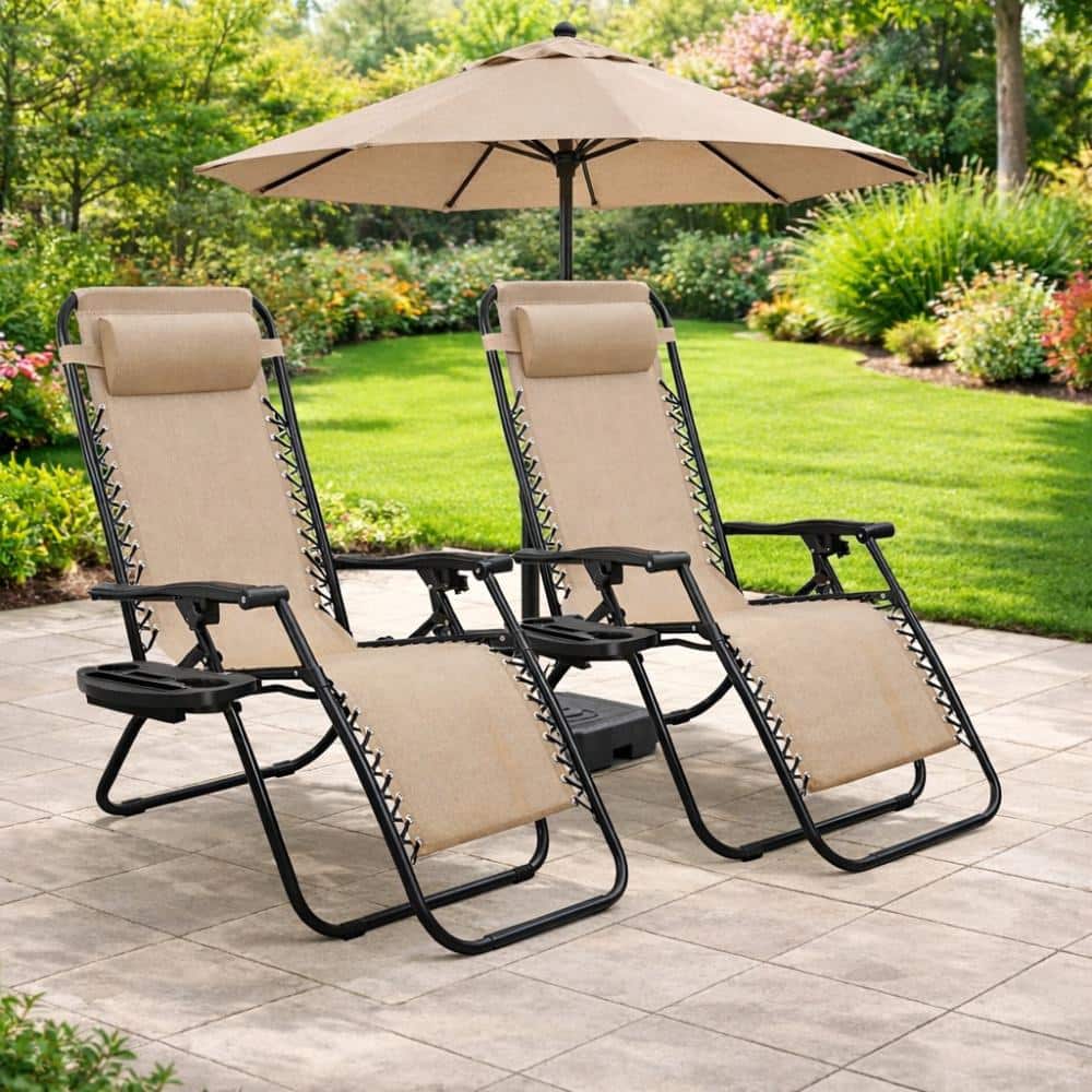 BELLINI HOME AND GARDENS Barca Folding Zero Gravity Chairs Steel