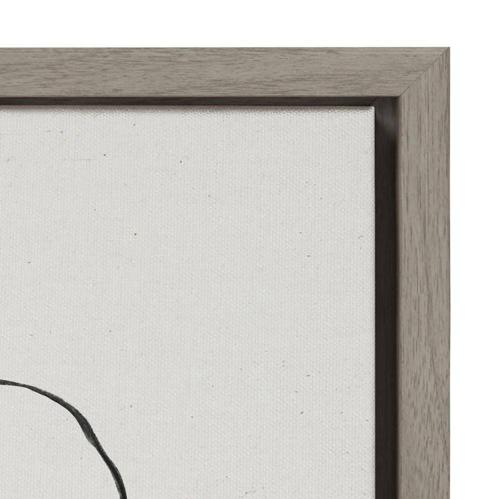 Sylvie Modern Abstract Black and White Canvas Art Set