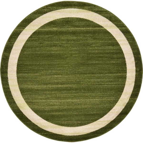 Unique Loom Del Mar Maria Green 6' 0 x 6' 0 Round Rug