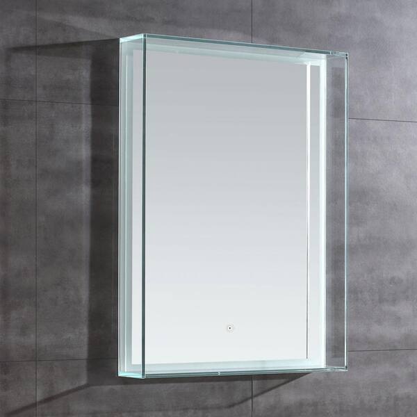 OVE Decors Bowman 31 in. L x 24 in. W Single Wall LED Mirror in Chrome