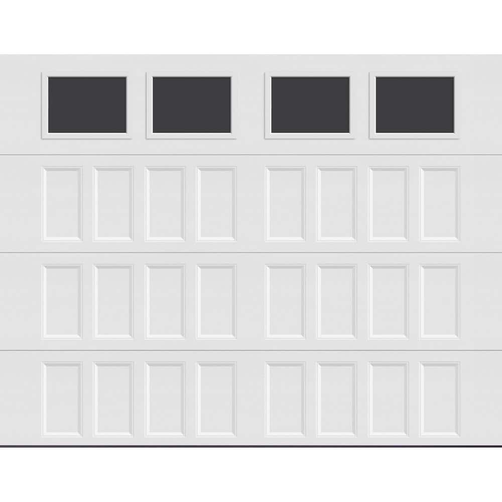 Bridgeport Steel Narrow Panel 9ft. x 7ft. Insulated 6.3 R-Value White Garage Door with plain windows price history on PriceWatchPro