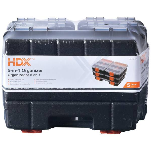 HDX - 65-Compartment 5 in 1 Small Parts Organizer