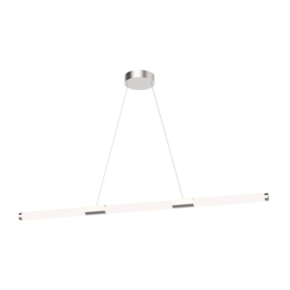 Akari Sleek Minimalist 49.5" LED Kitchen Island Pendant in Brushed Nickel